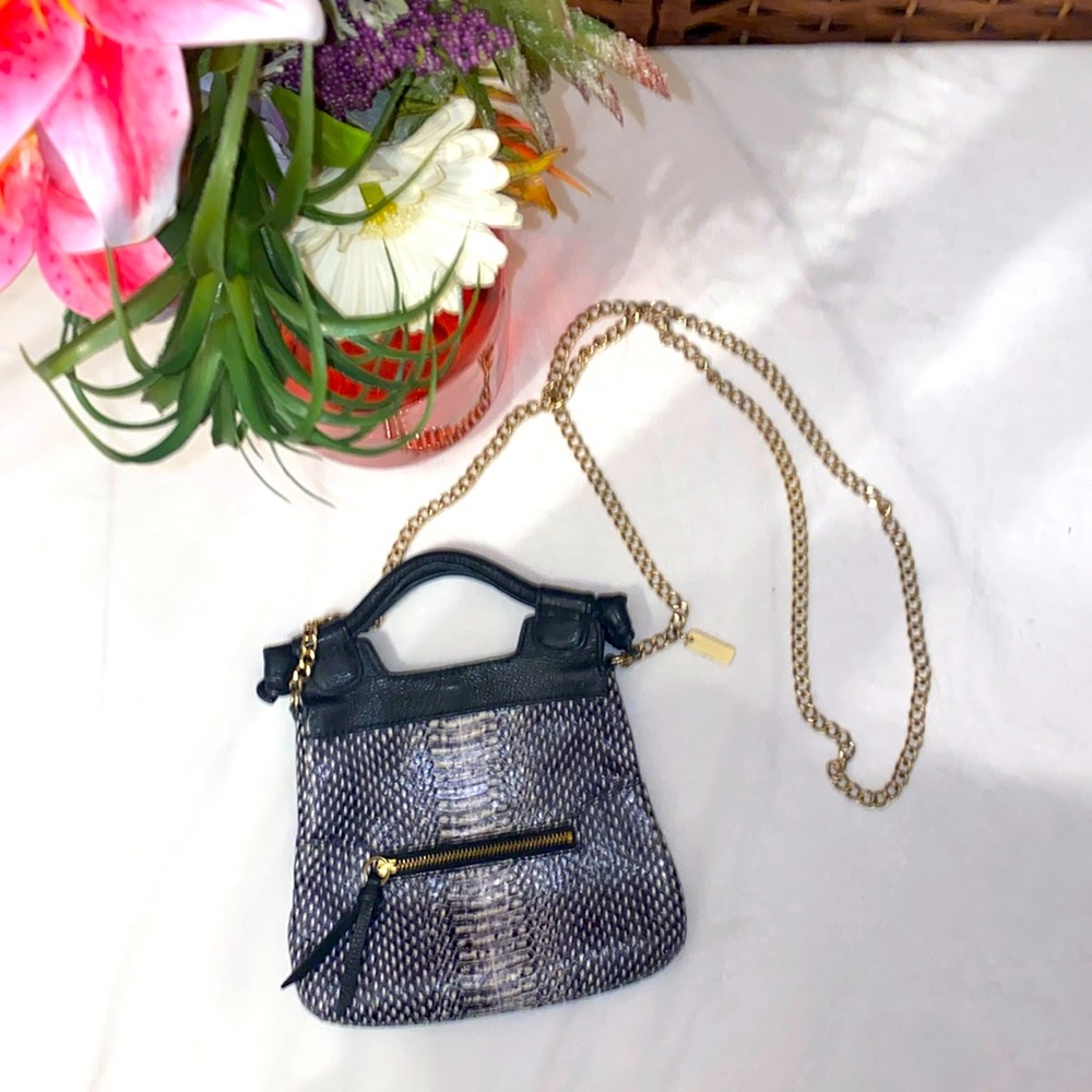 Mini Foley + Corinna black snake bag, great condition